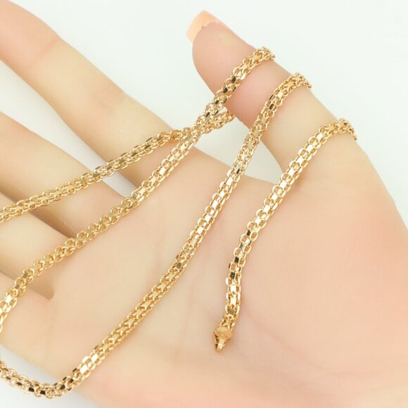 Elegant Rose Gold Plated Chain Necklace, XPNL0268 - Picture 5 of 12